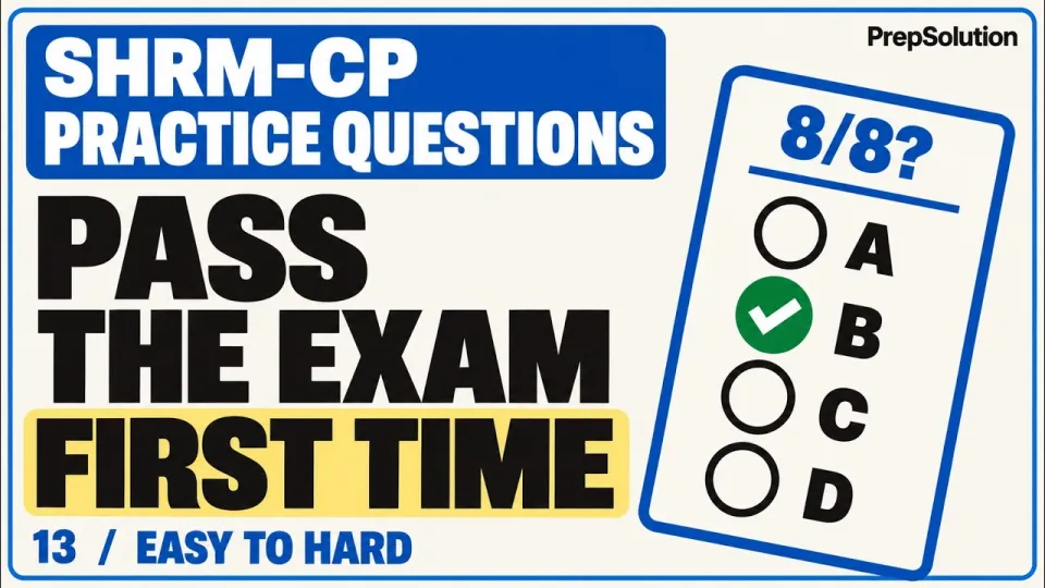 SHRM CP PRACTICE QUESTIONS | MUST WATCH BEFORE DECEMBER ATTEMPT